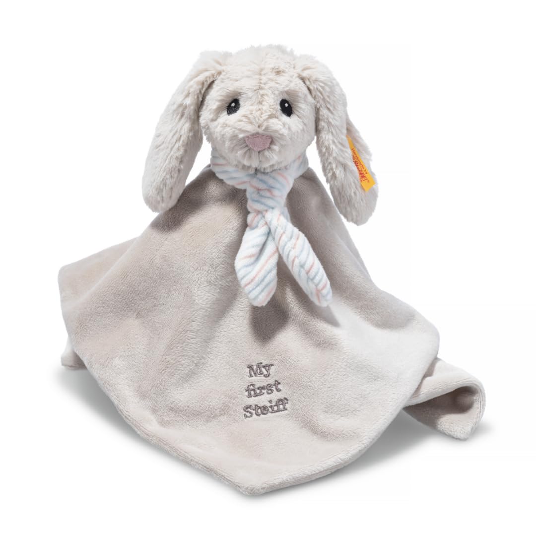 Steiff Kuscheltier Hoppie Hase Schmusetuch, Süßes Stofftier, Jungen, Mädchen & Babys ab 0 Monaten