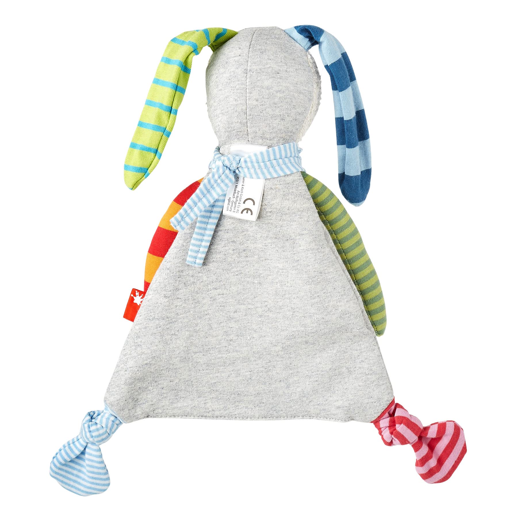 SIGIKID Schnuffeltuch Hase Ringel Dingel Baby Schmusetuch - Spielzeug Stofftier Kuscheltier