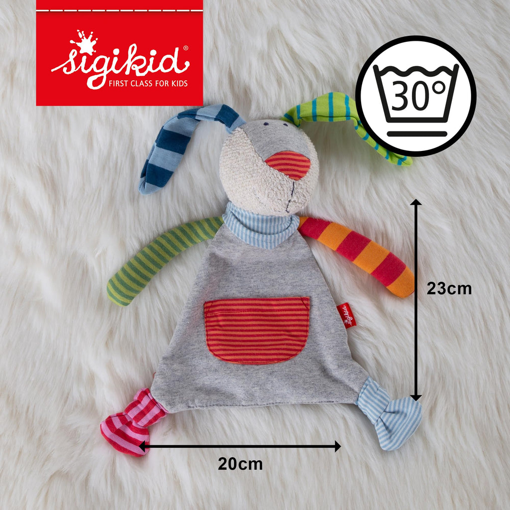 SIGIKID Schnuffeltuch Hase Ringel Dingel Baby Schmusetuch - Spielzeug Stofftier Kuscheltier