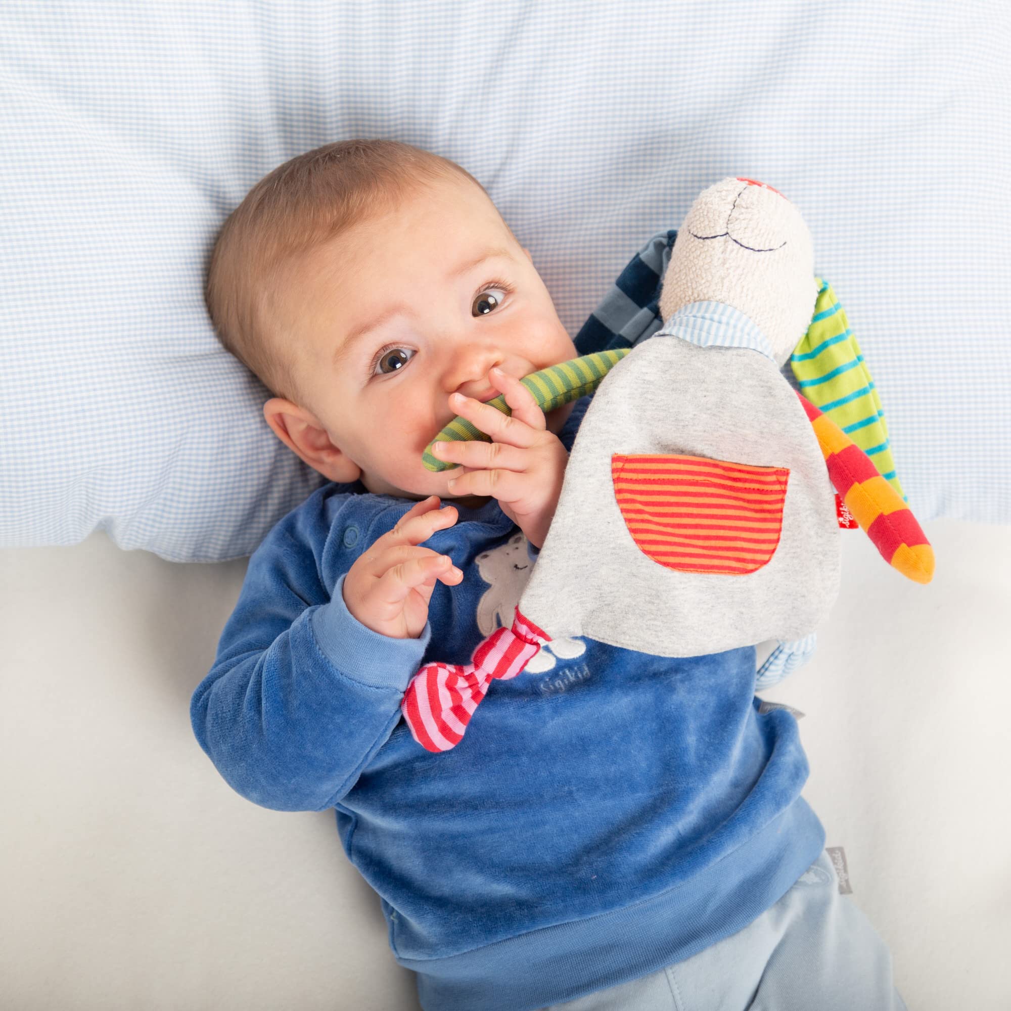 SIGIKID Schnuffeltuch Hase Ringel Dingel Baby Schmusetuch - Spielzeug Stofftier Kuscheltier