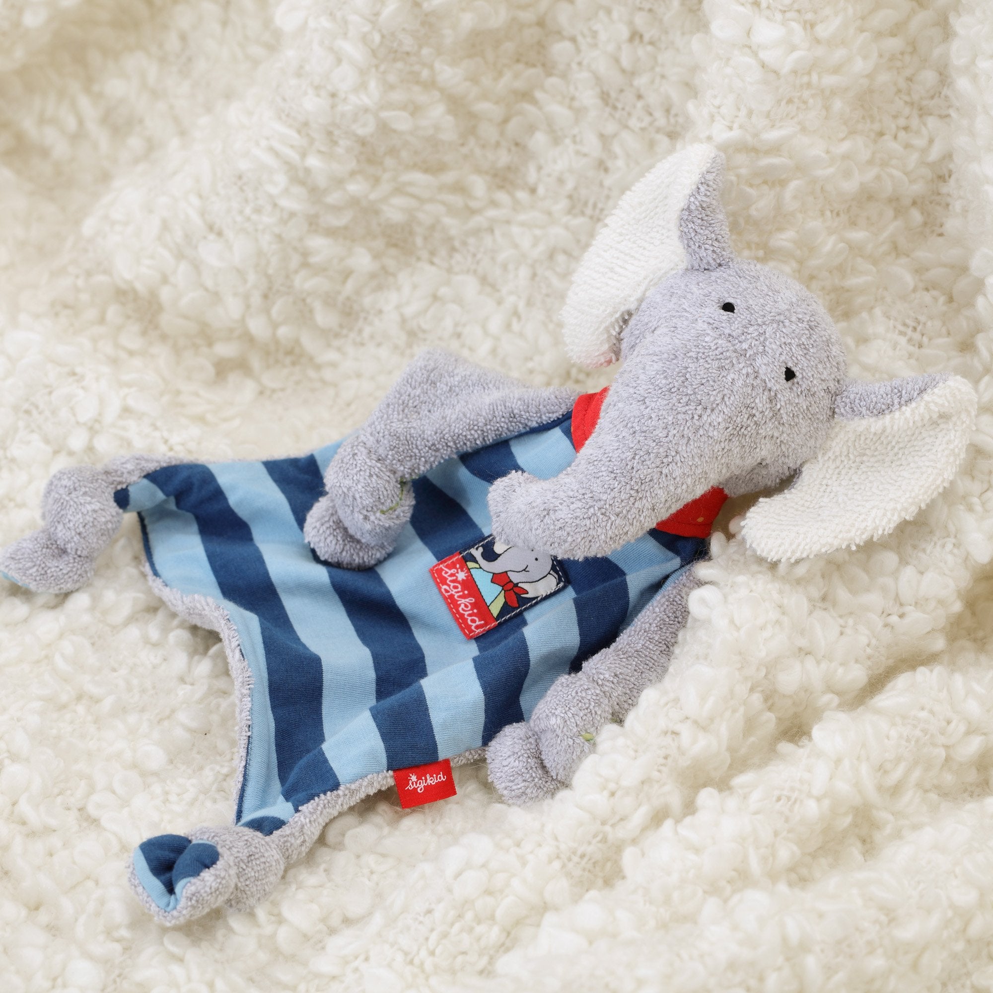 SIGIKID Schnuffeltuch Elefant Lolo Lombardo Baby Schmusetuch - Spielzeug Stofftier Kuscheltier